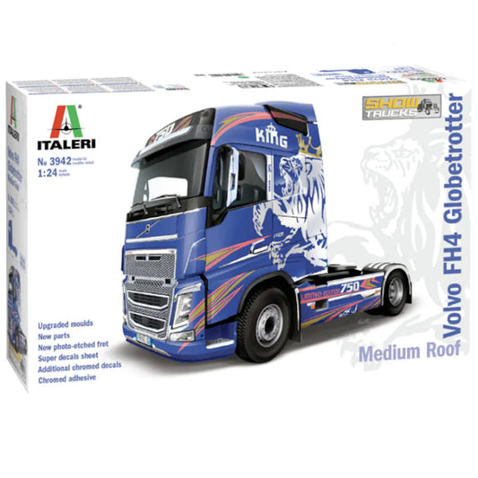 Italeri 3942 Volvo FH-16 Globetrotter (2012 Medium Roof) 1:24 Plastic Model Truck Kit