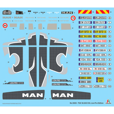 Italeri 3959 MAN - TGX 18-500 XXL Lion Pro Edition 1:24 Model Kit