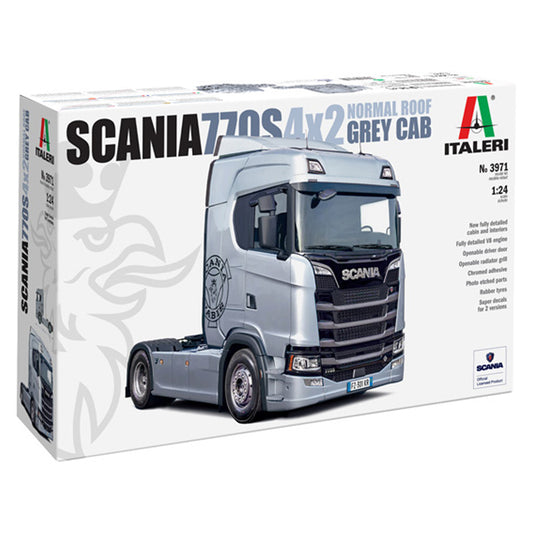 Italeri 3971 Scania 770S 4x2 Normal Roof Grey Cab 1:24 Model Kit
