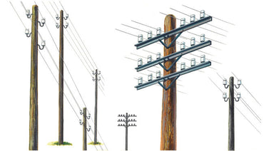 ITALERI Telegraph Poles 404 1:35 Model Kit