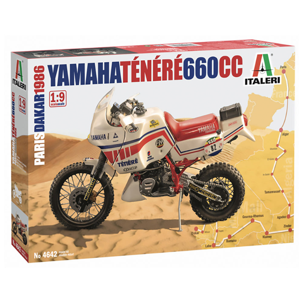 Italeri 4642 Yamaha Tenere 660Cc 1986 Paris Dakar Version 1:9 Plastic Bike Model Kit