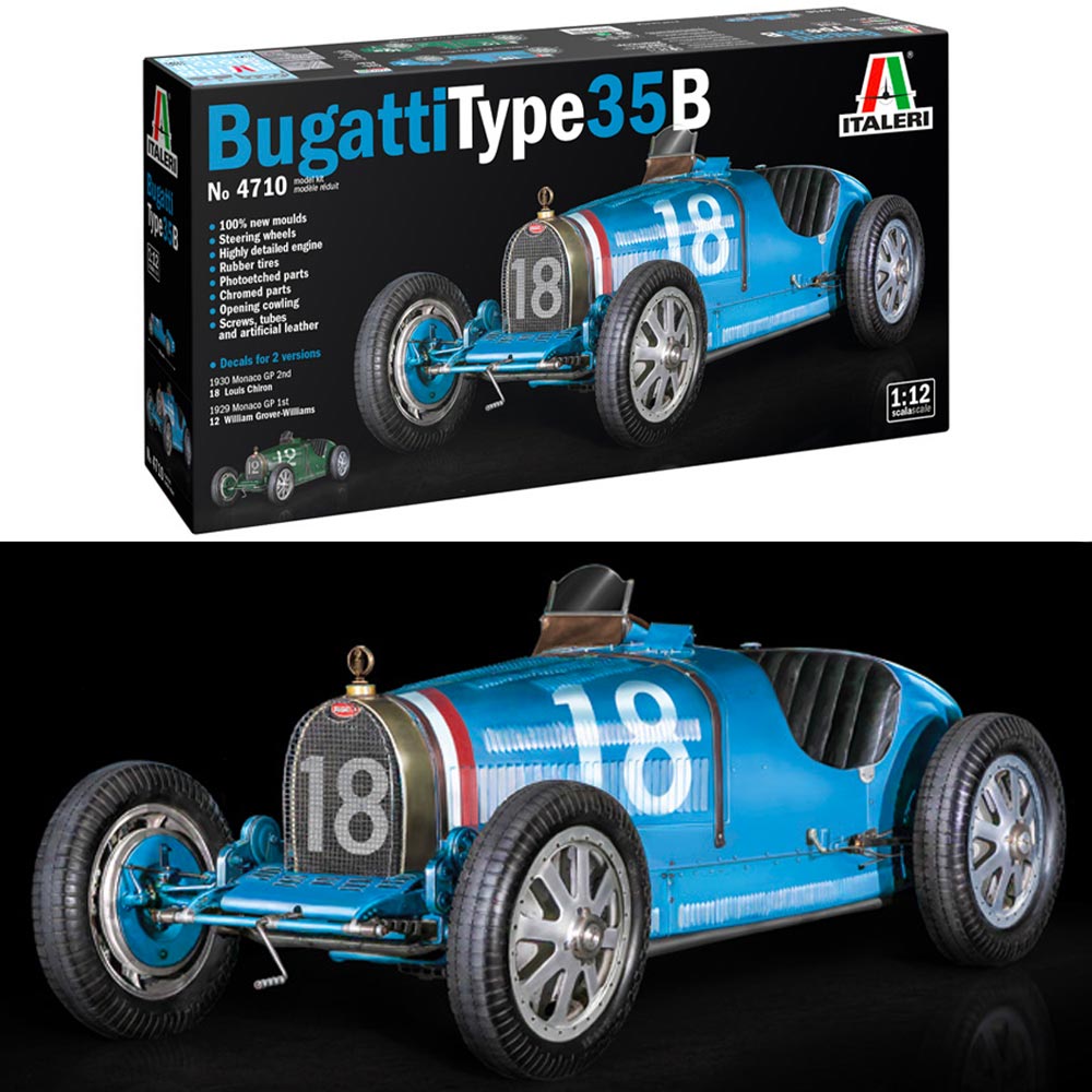 Italeri 4710 Bugatti Type 35B 1:12 Car Model Kit