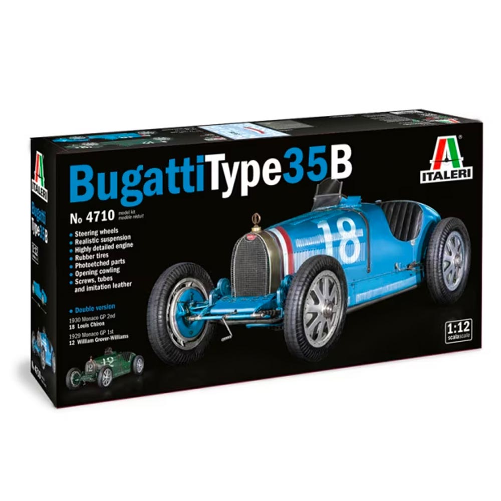 Italeri 4710 Bugatti Type 35B 1:12 Car Model Kit