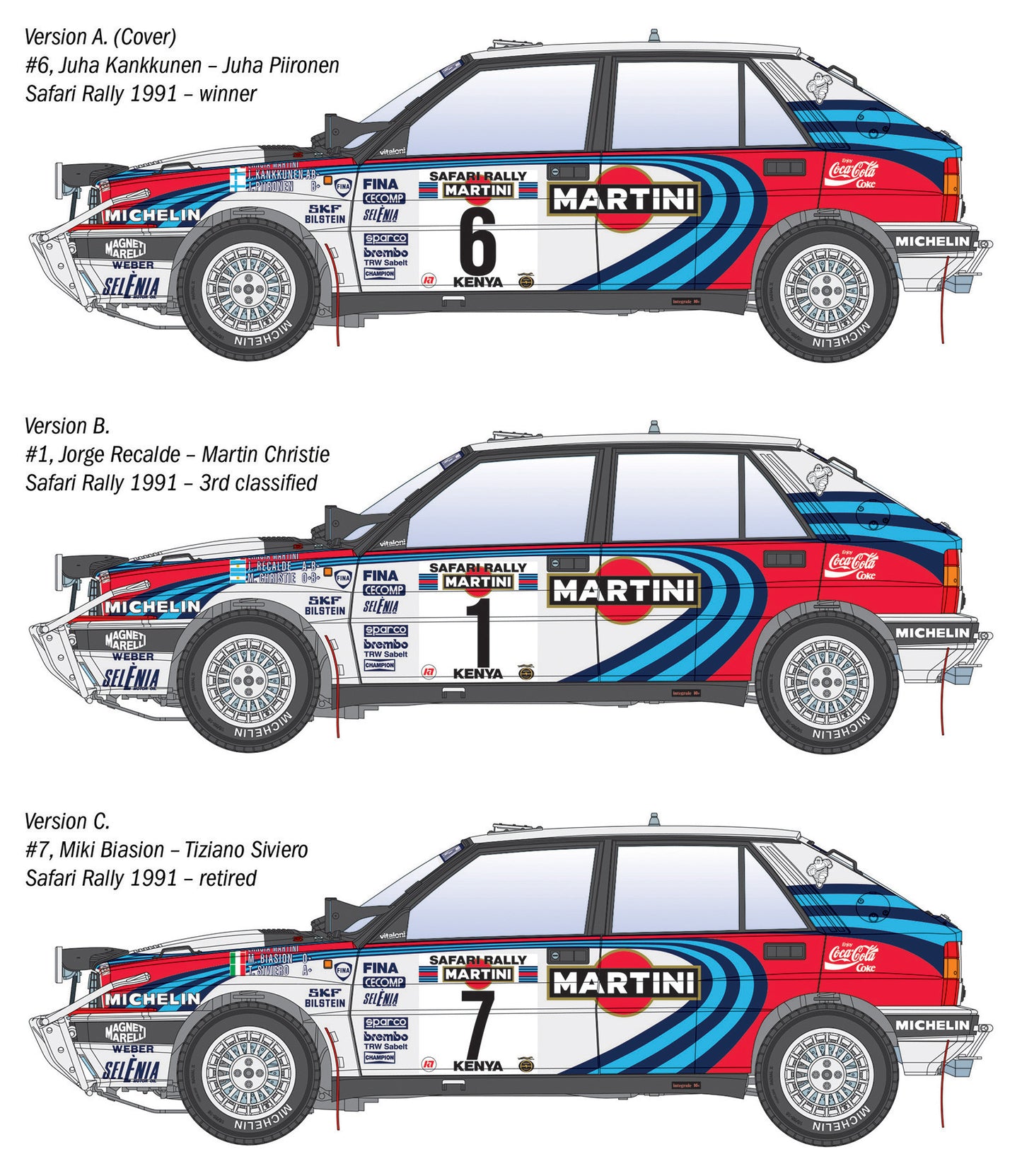 Italeri 4720 Lancia Delta Integrale Safari 16v 1:12 Model Kit