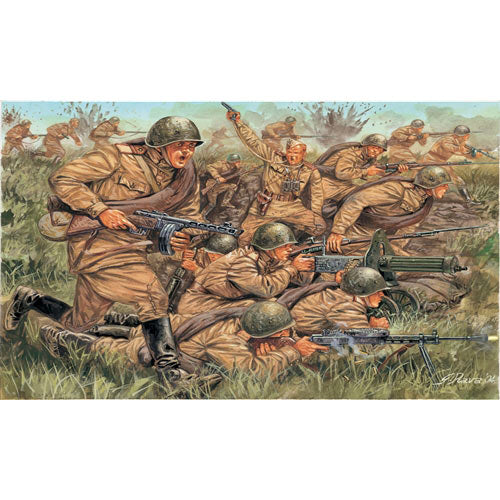ITALERI WWII Russian Infantry B2004 6057 1:72 Figures Kit