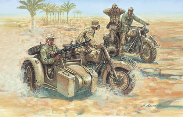 ITALERI WWII German Motorcycles 6121 1:72 Model Kit