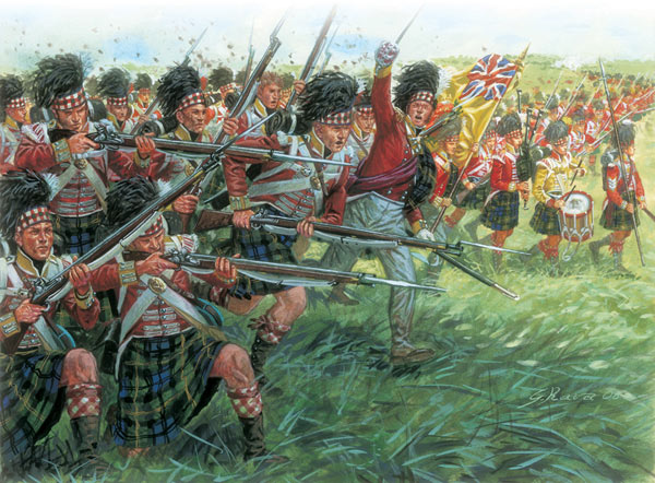 ITALERI Scots Infantry Napoleonic Wars 6136 1:72 Figures Model Kit