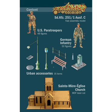 Italeri Battle of Normandy 'Sainte-Mere-Eglise' June 6 1944 1:72 Model Kit 6199