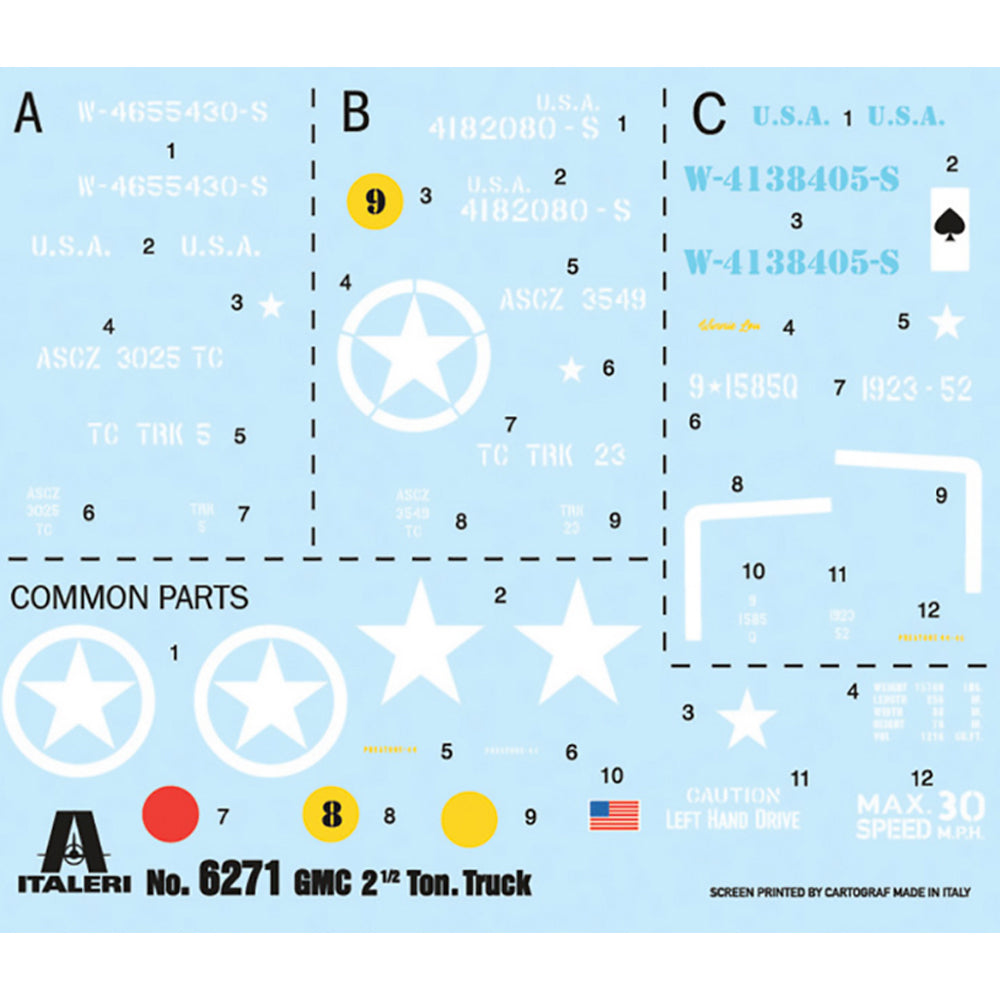 Italeri 6271 GMC 2.5t Ton Truck D Day 80th Anniversary 1:35 Model Kit