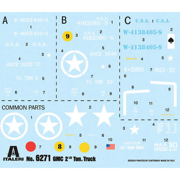 Italeri 6271 GMC 2.5t Ton Truck D Day 80th Anniversary 1:35 Model Kit
