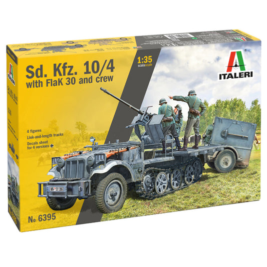 Italeri 6395 Sd.Kfz 10/4 w/Flak 30 & Crew 1:35 Model Kit
