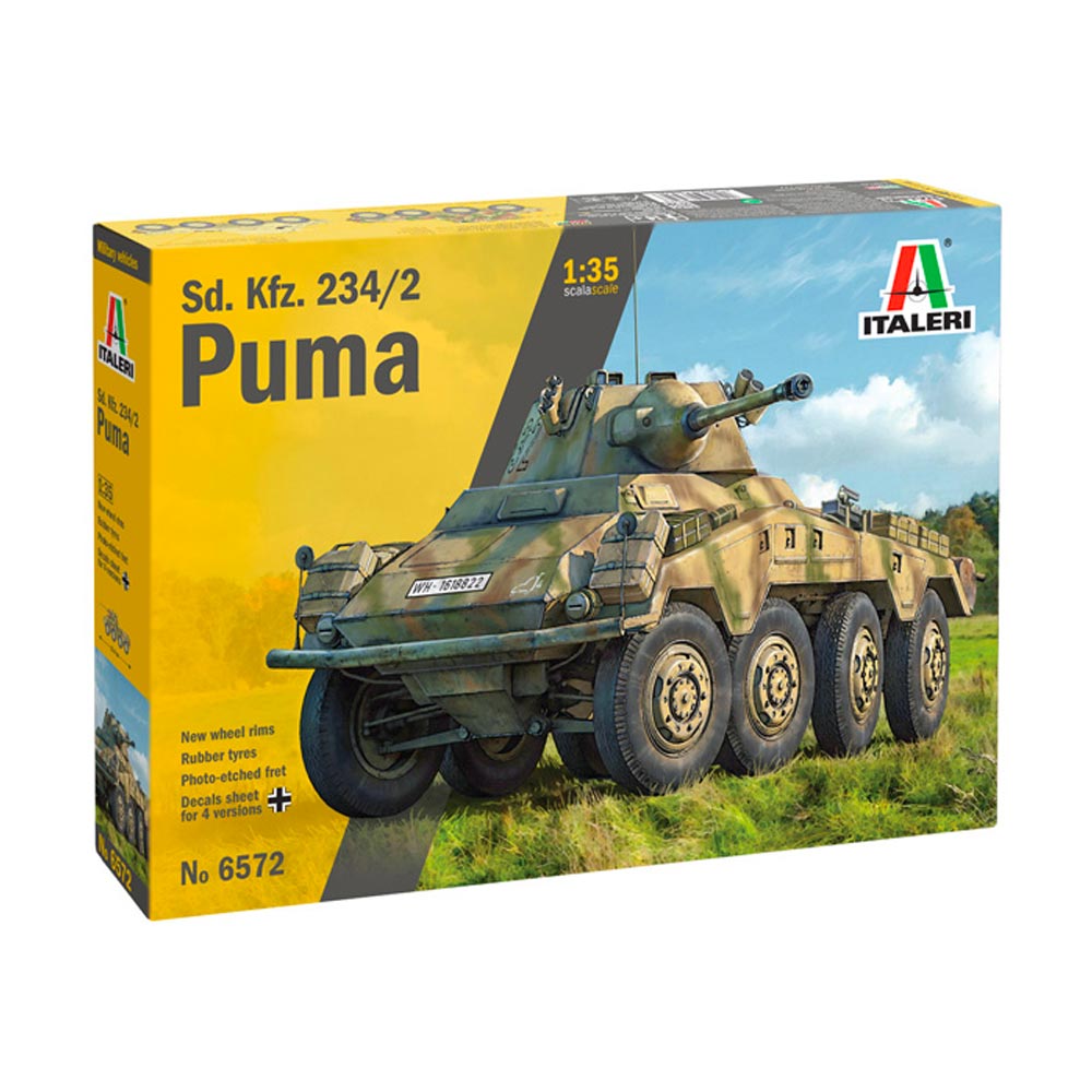 Italeri 6572 Sd.Kfz.234/2 Puma 1:35 Plastic Tank Model Kit