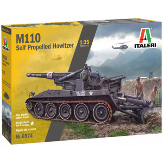 Italeri 6574 M110A1 Self Propelled Howitzer 1:35 Plastic Model Kit