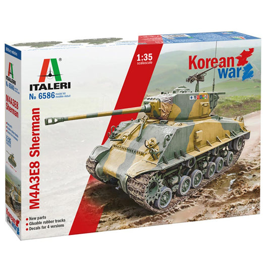Italeri 6586 M4A3E8 Sherman Korean War 1:35 Plastic Model Kit