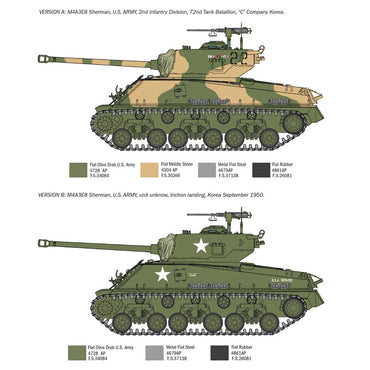 Italeri 6586 M4A3E8 Sherman Korean War 1:35 Plastic Model Kit