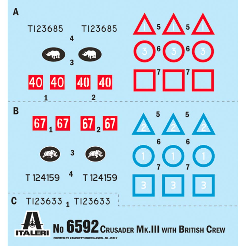 Italeri 6592 Crusader MK.III w/British Tank Crew 1:35 Plastic Model Kit