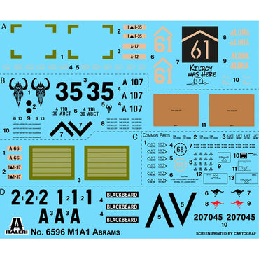 Italeri 6596  M1A1 Abrams 1:35  Plastic Model Kit