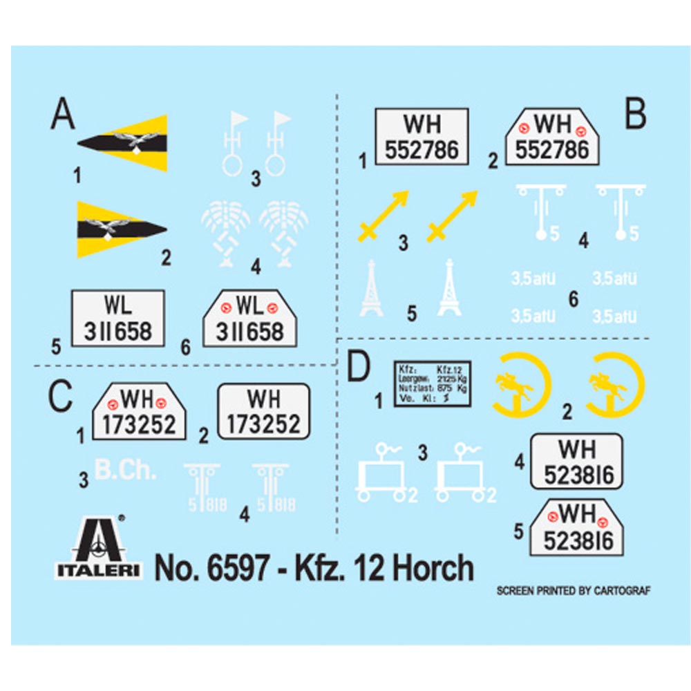 Italeri 6597 Kfz.12 Horch 901 Type 40 1:35 Model Kit