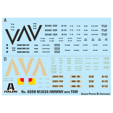 Italeri 6598  HMMWV M1036 TOW Carrier Humvee 1:35 Model Kit