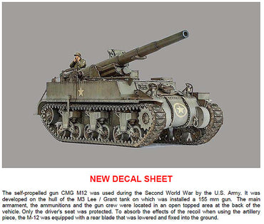 ITALERI 7076 M-12 GMC Self-Propelled Gun 1:72 Military Model Kit