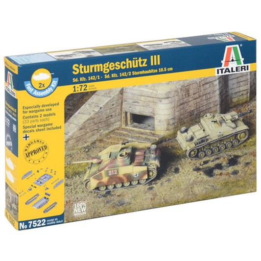 ITALERI Sd.kfz. 142/1 Sturmgesschuetz 7522 1:72 Military Model Kit