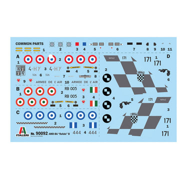 Italeri 90092 Rafale B Two-Seat French Fighter Aircraft 1:72 Model Kit