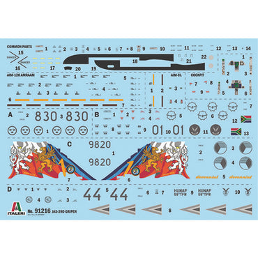 Italeri 91216 Saab JAS-39D Gripen Twin Seater 1:72 Model Kit