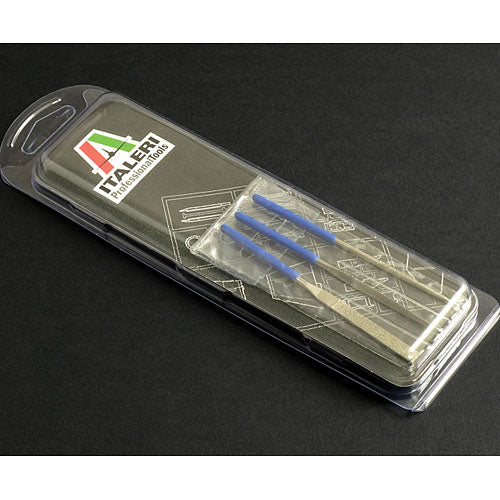 ITALERI Tools A50820 3 pcs Mini Diamond File Set - 100mm