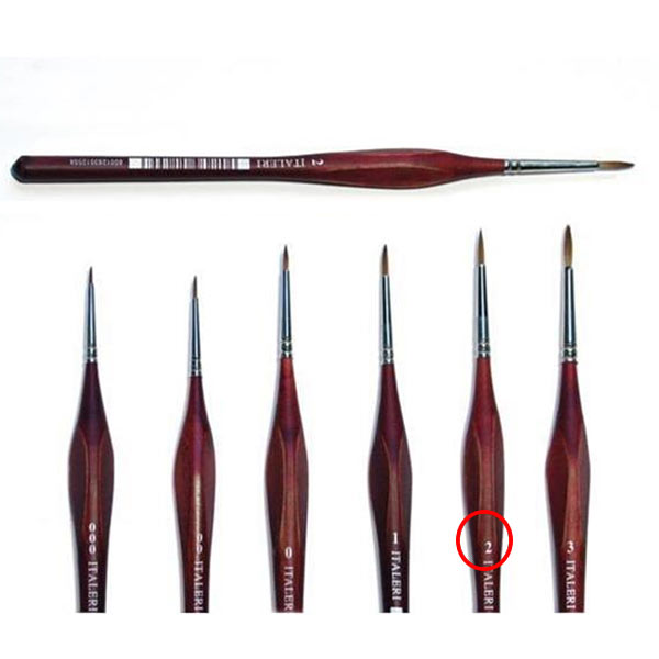 ITALERI Tools 2 Paint Brush W Sable Type A51255