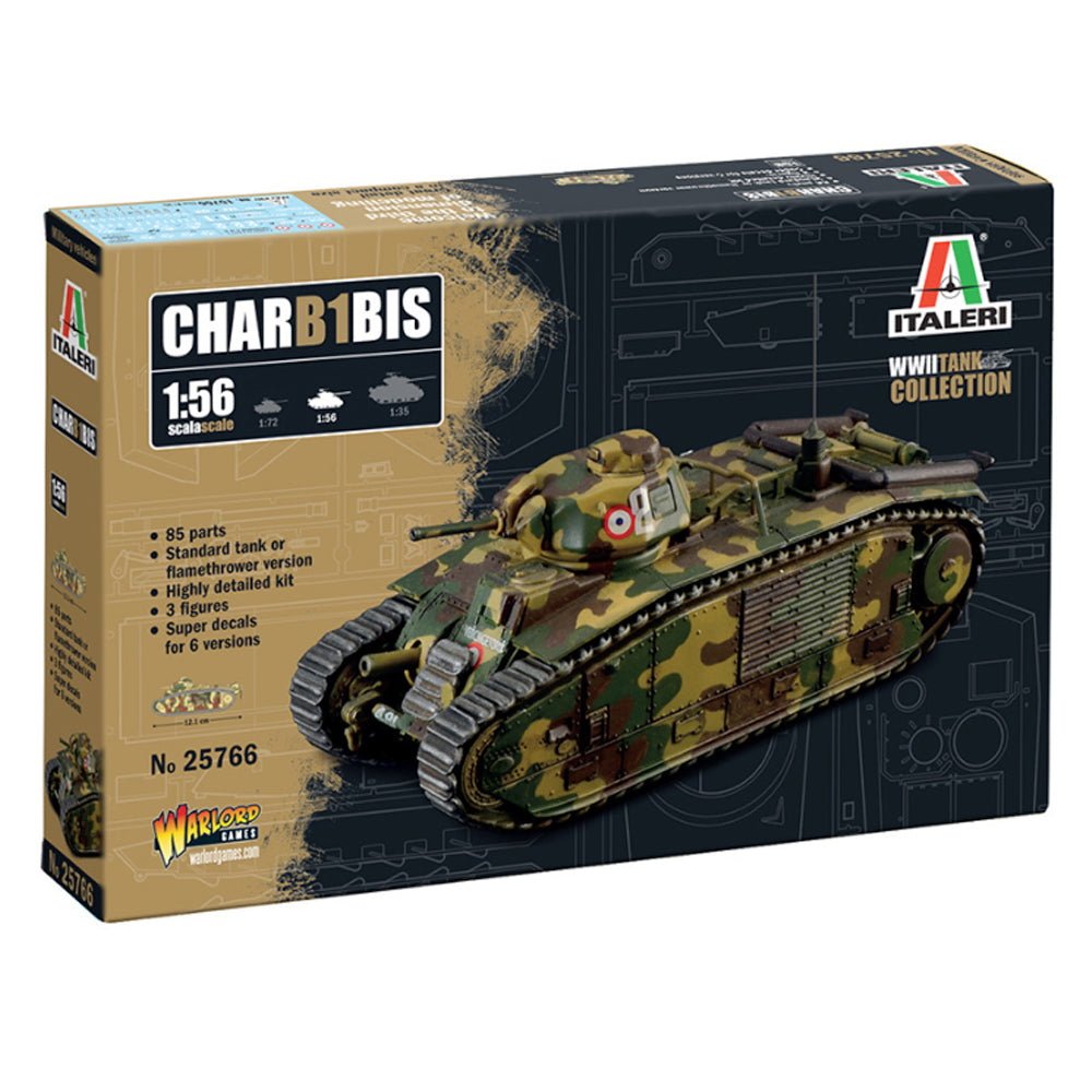 Italeri W25766 Char B1 Bis Tank 1:56 Model Kit