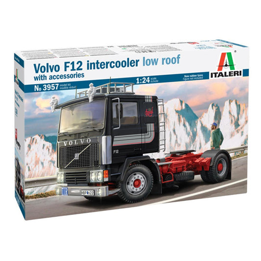 Italeri 3957 Volvo F-12 Intercooler (Low Roof) w/Accessories 1:24 Model Kit