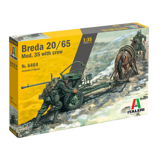 Italeri 6464 Horse Drawn Breda 20 with crew 1:35 Plastic Model Kit