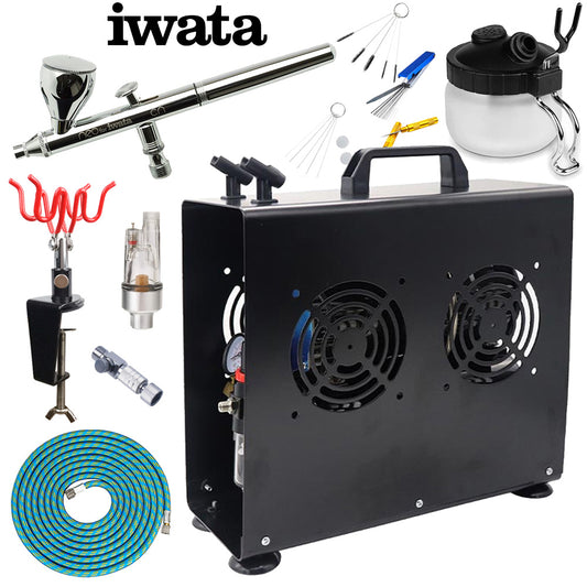 Iwata Neo CN Airbrush Premium Compressor Bundle Kit