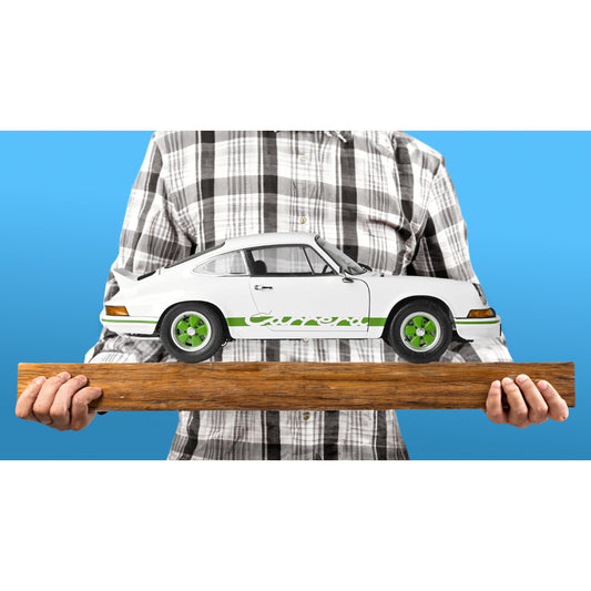 IXO Porsche 911 Carrera RS 2.7 White/Green 1:8 Metal Model Kit