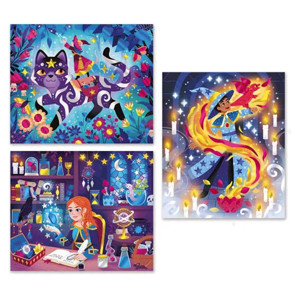 Janod Magic School - 3 Boards Gilding Paintings Craft Kit J07732