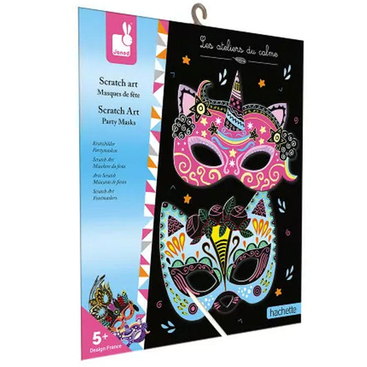Janod Scratch Art Party Masks Craft Kit J07890