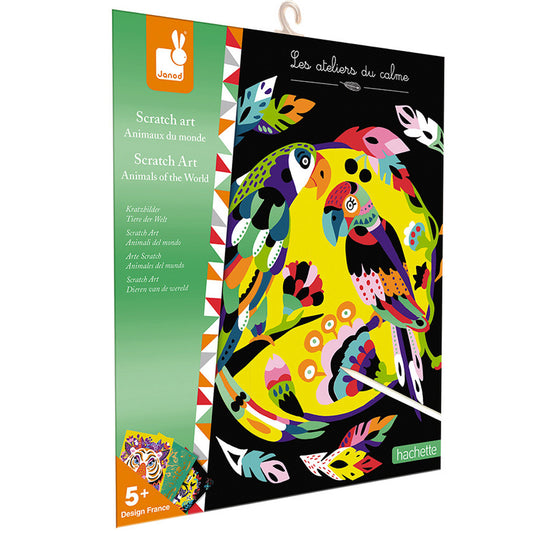 Janod Scratch Art Animals of the World Craft Kit J07891