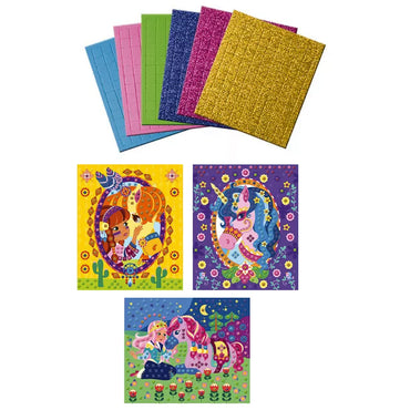 Janod Mosaics Ponies and Unicorns Craft Kit J07957