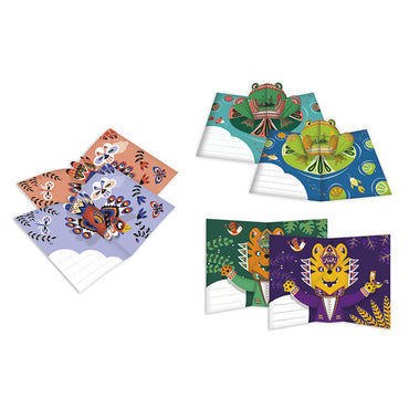 Janod 6 Pop-Up Animal Cards to Make Craft Kit J07987