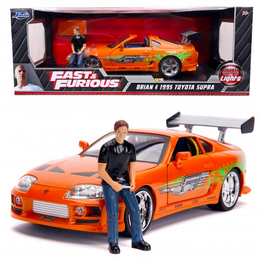 Jada Fast & Furious Brian & 1995 Toyota Supra 1:18 Diecast Model Car 31139