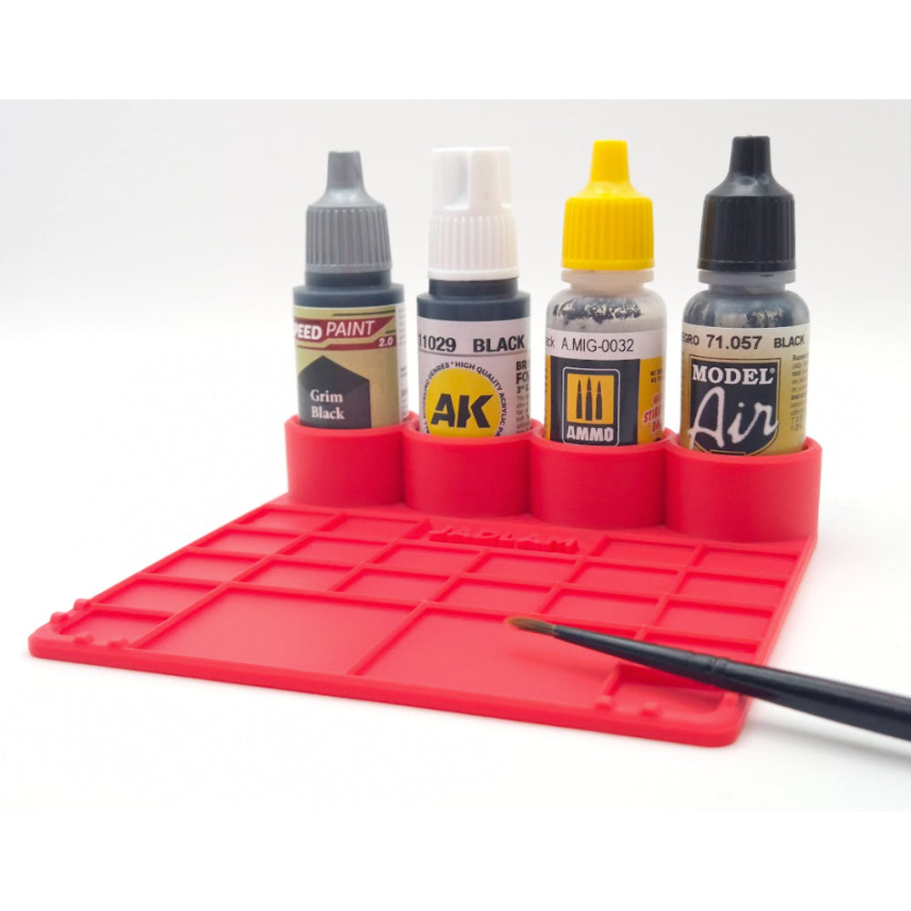 Jadlam 3D 4-Dropper Bottle Holder Paint Palette Mixing Tray
