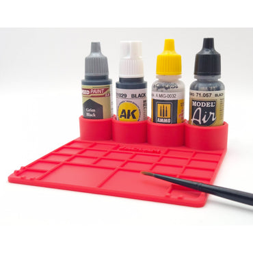 Jadlam 3D 4-Dropper Bottle Holder Paint Palette Mixing Tray