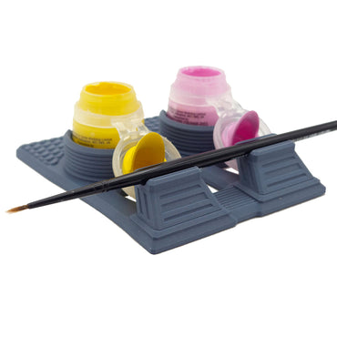 Jadlam 3D Printed Citadel Paint Double Holder (Grey)