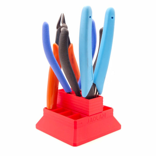 Jadlam 3D Printed Nipper Cutter Tool Holder Workbench Organiser (Red)