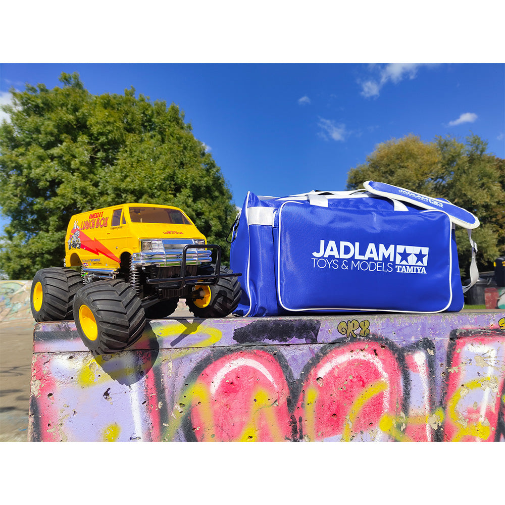 Jadlam TAMIYA RC Car Carry Bag, Pit Mat and Towel (Blue)