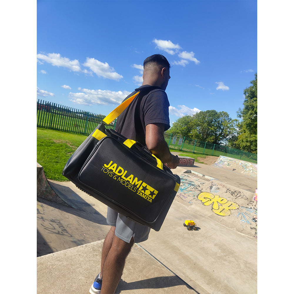 Jadlam TAMIYA RC Car Carry Bag, Pit Mat and Towel (Blk/Yel)