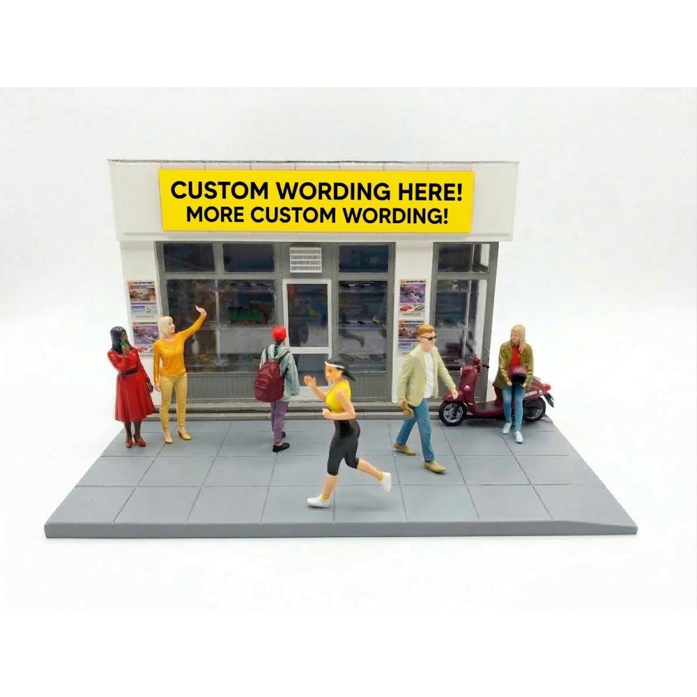 Unpainted Custom Sign for Academy Model Shop Kit