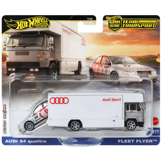 Hot Wheels Car Culture: Team Transport - Audi S4 Quattro Fleet Flyer #77 JBM30