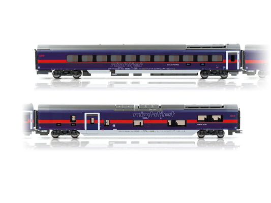Jagerndorfer OBB Nightjet Coach Set (2) VI (~AC) JC12450 HO Gauge