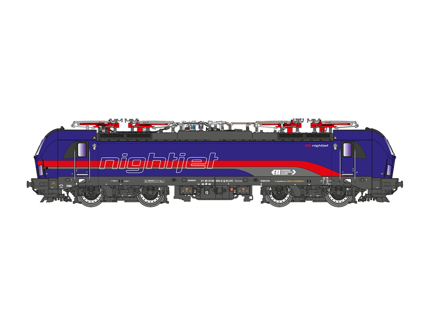 Jagerndorfer OBB Nightjet Rh1293 Electric Locomotive VI (~AC-Sound) JC17102